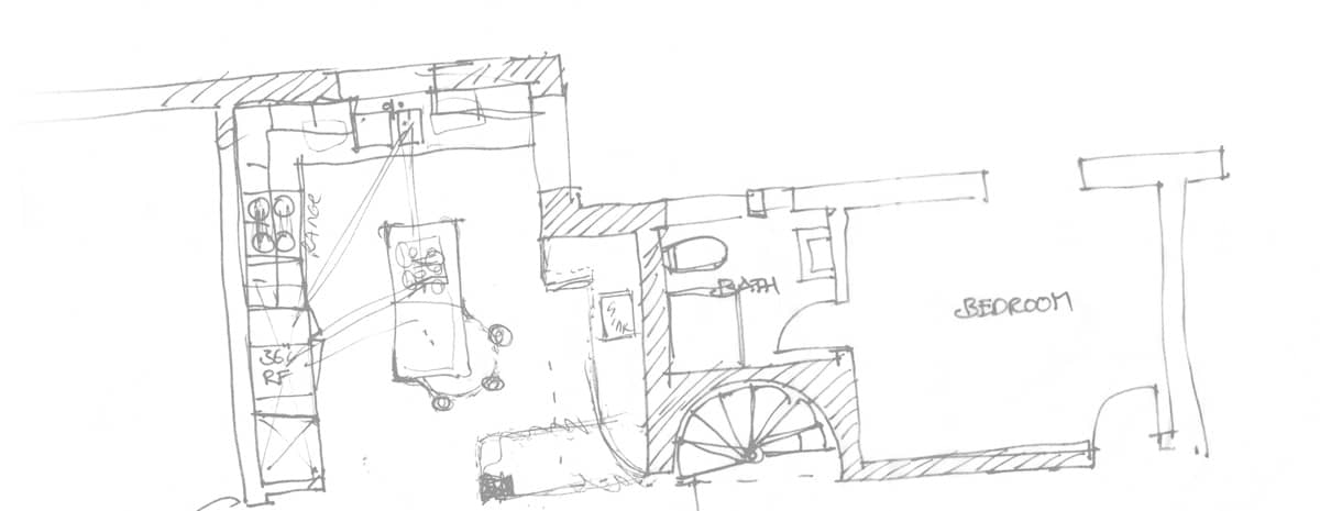 custom home floor plan sketch